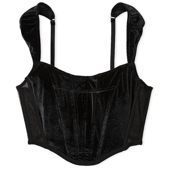 Victorias secret Dark Green velvet corset top - Picture 5 of 7